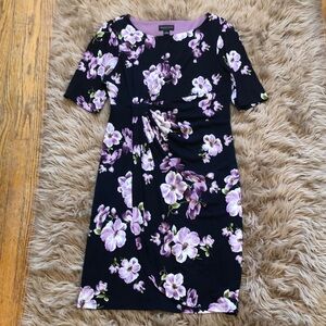 Connected Apparel Purple Flower Dress